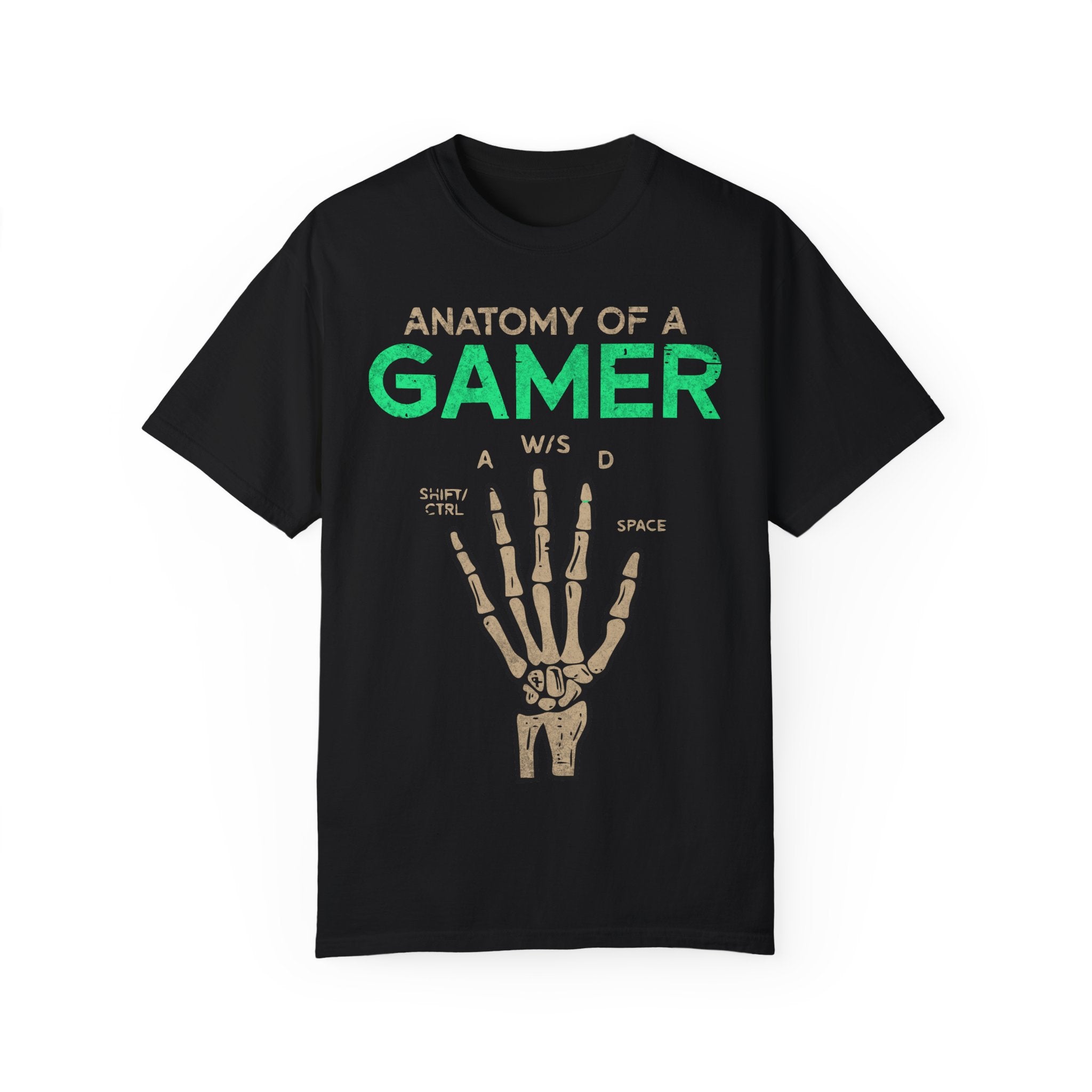 Anatomy of a Gamer – Skeleton Hand with Keyboard Gaming T-shirt