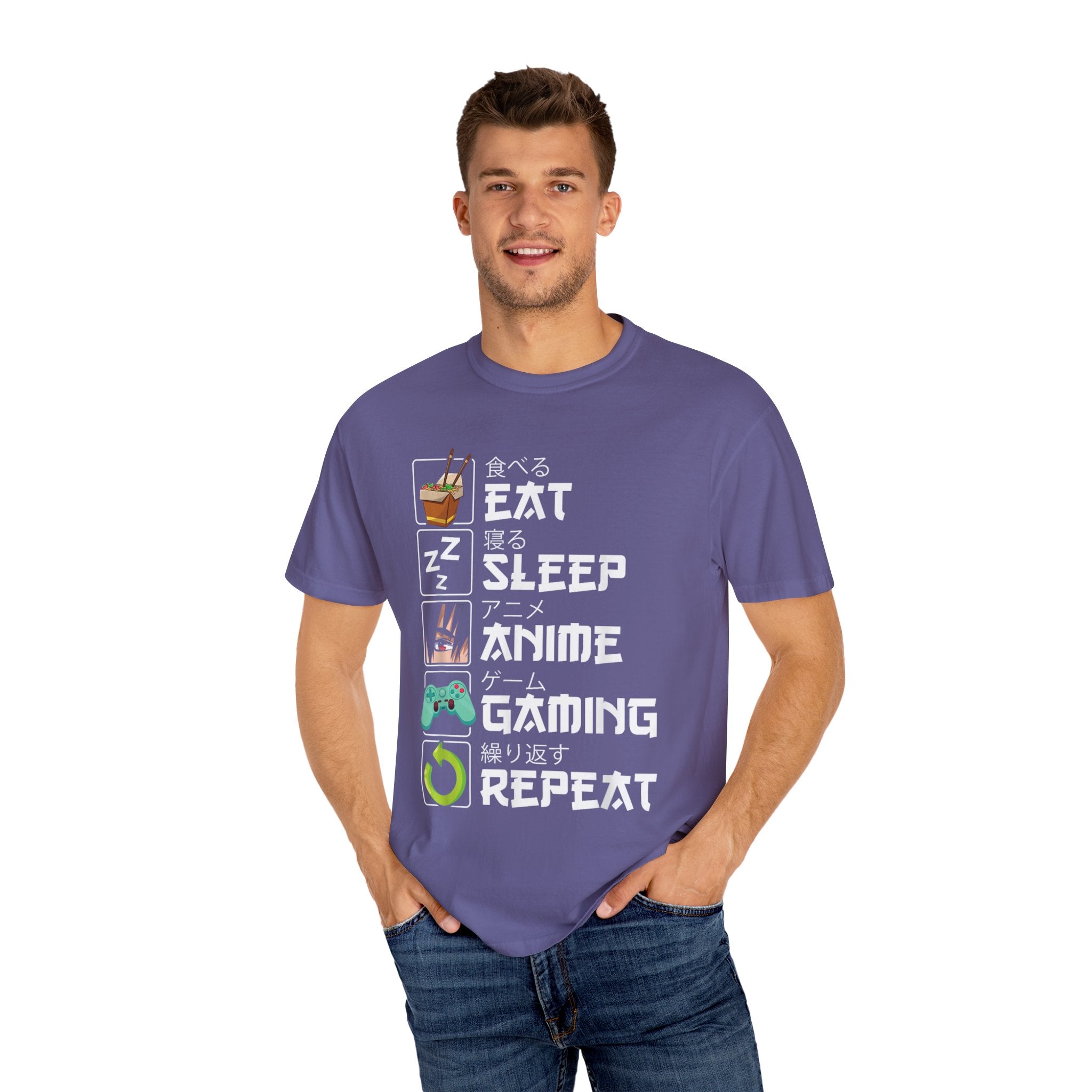 Eat Sleep Anime Gaming Repeat Anime Gaming T-shirt