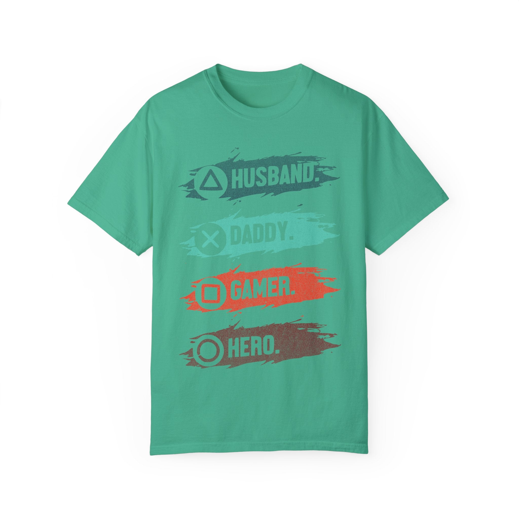 Husband Daddy Gamer Hero Funny Dad Gamer T-shirt