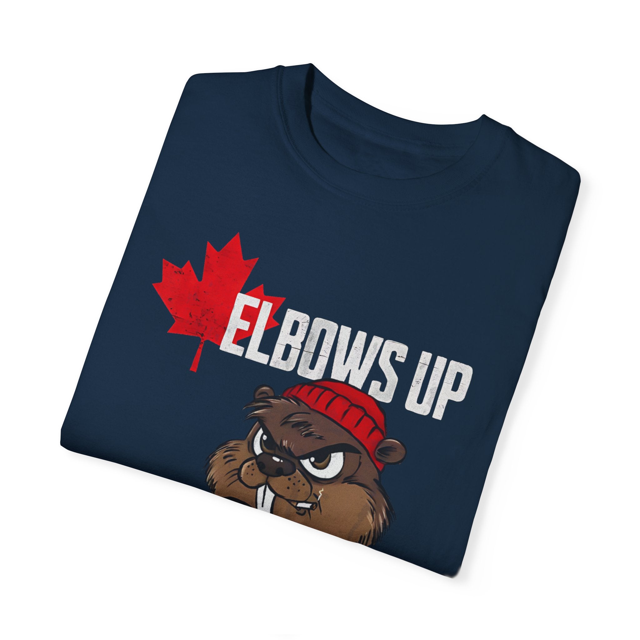 Elbows Up Canada Beaver Hockey Player T-shirt