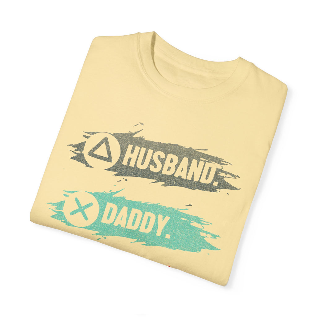 Husband Daddy Gamer Hero Funny Dad Gamer T-shirt