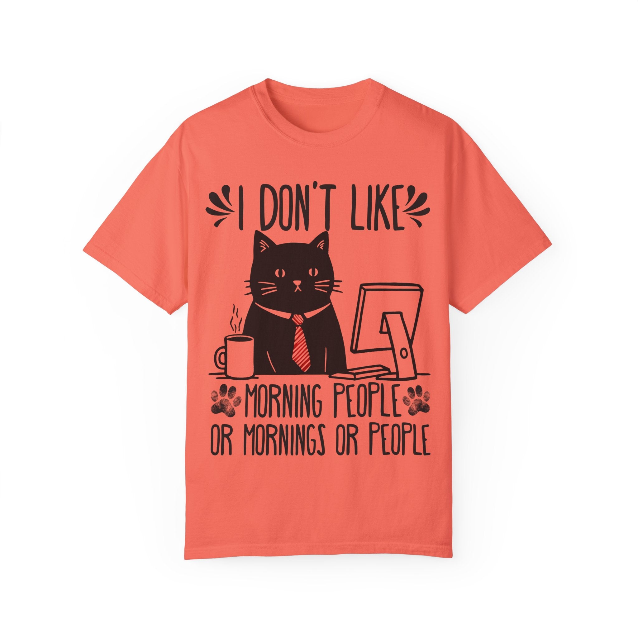 I Don’t Like Morning People... Or Mornings... Or People Funny Cat T-shirt