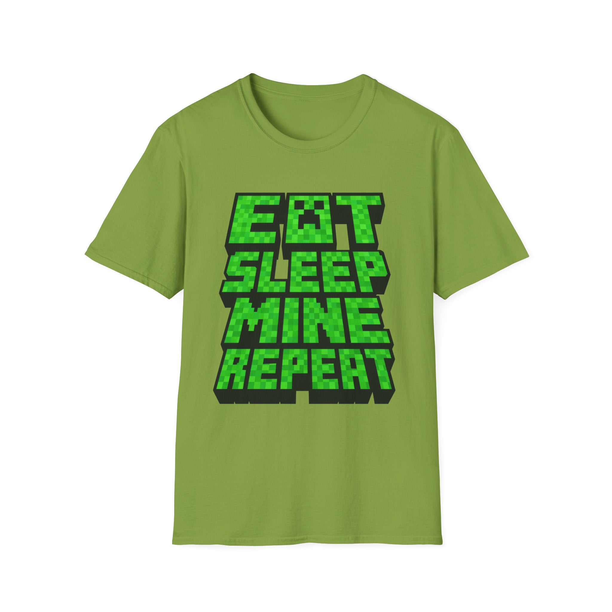 Funny Miner Gamer Eat Sleep Mine Repeat T-shirt