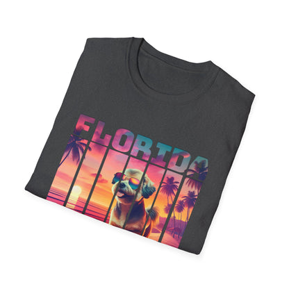 Florida Miami Beach Cool Summer Dog T-Shirt
