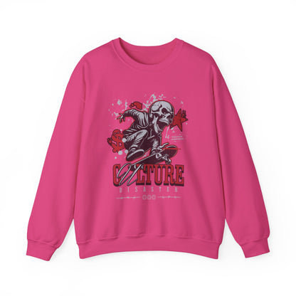 Funny Skull "Culture is a Disaster" Streetwear Sweatshirt