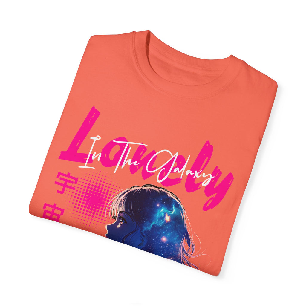 Lonely Space Galaxy Anime Girl T-shirt