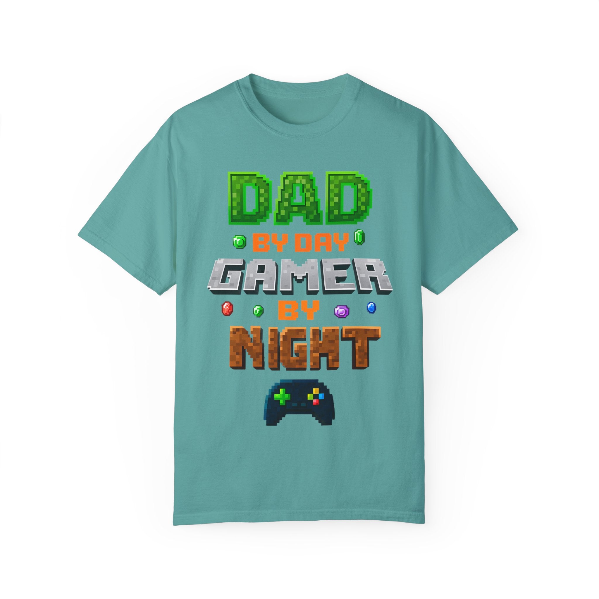 Dad By Day, Gamer By Night – Pixel Hero T-shirt