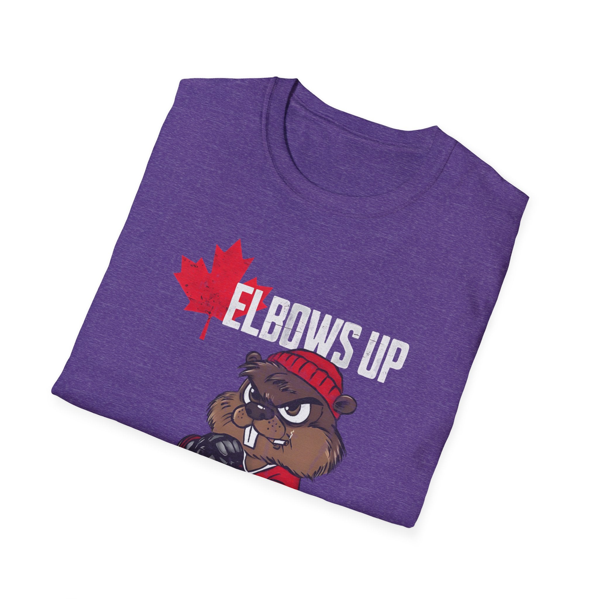 Beaver Hockey Elbows Up Canada Graphic Shirt