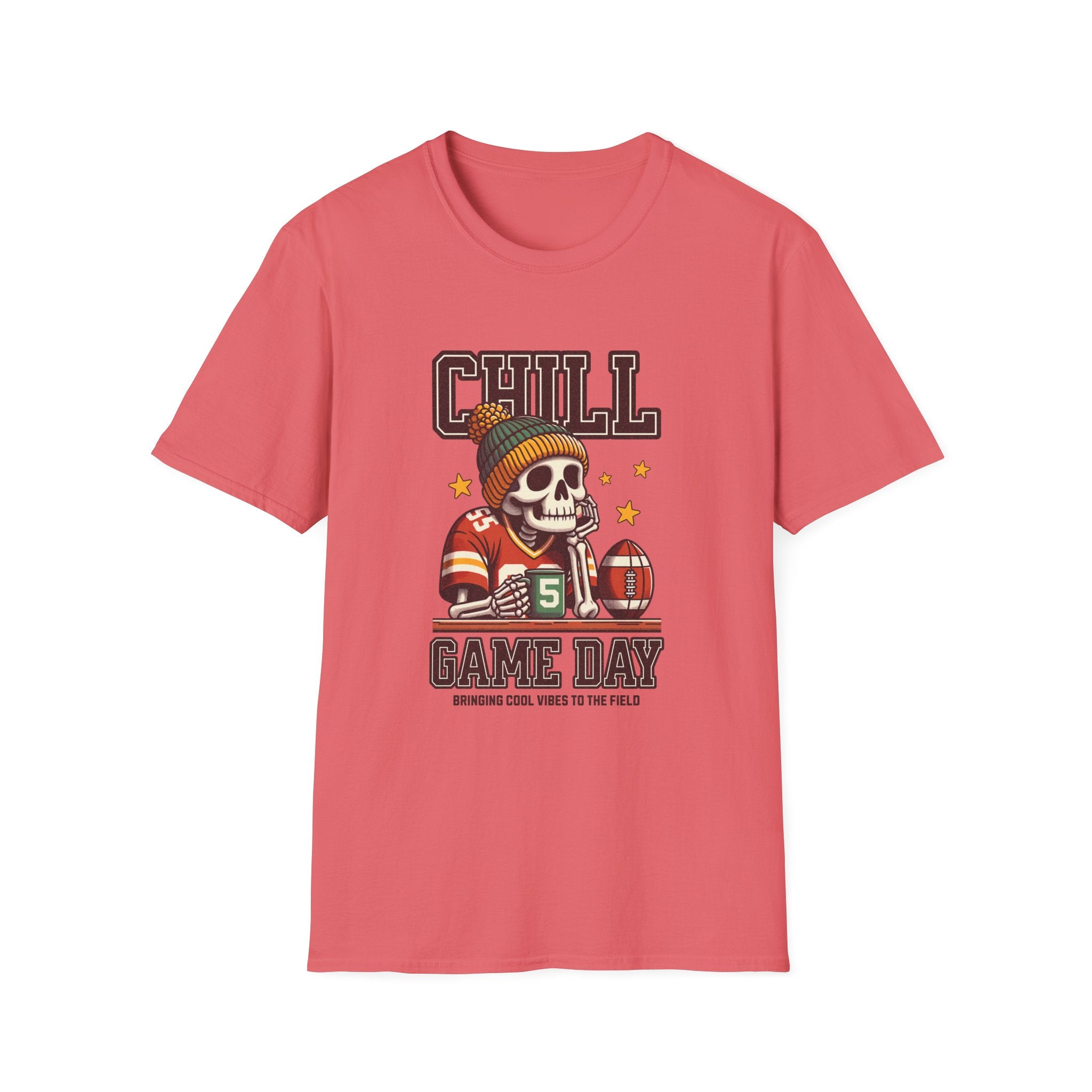 Coffee, Chill & Game Day Football Season T-Shirt