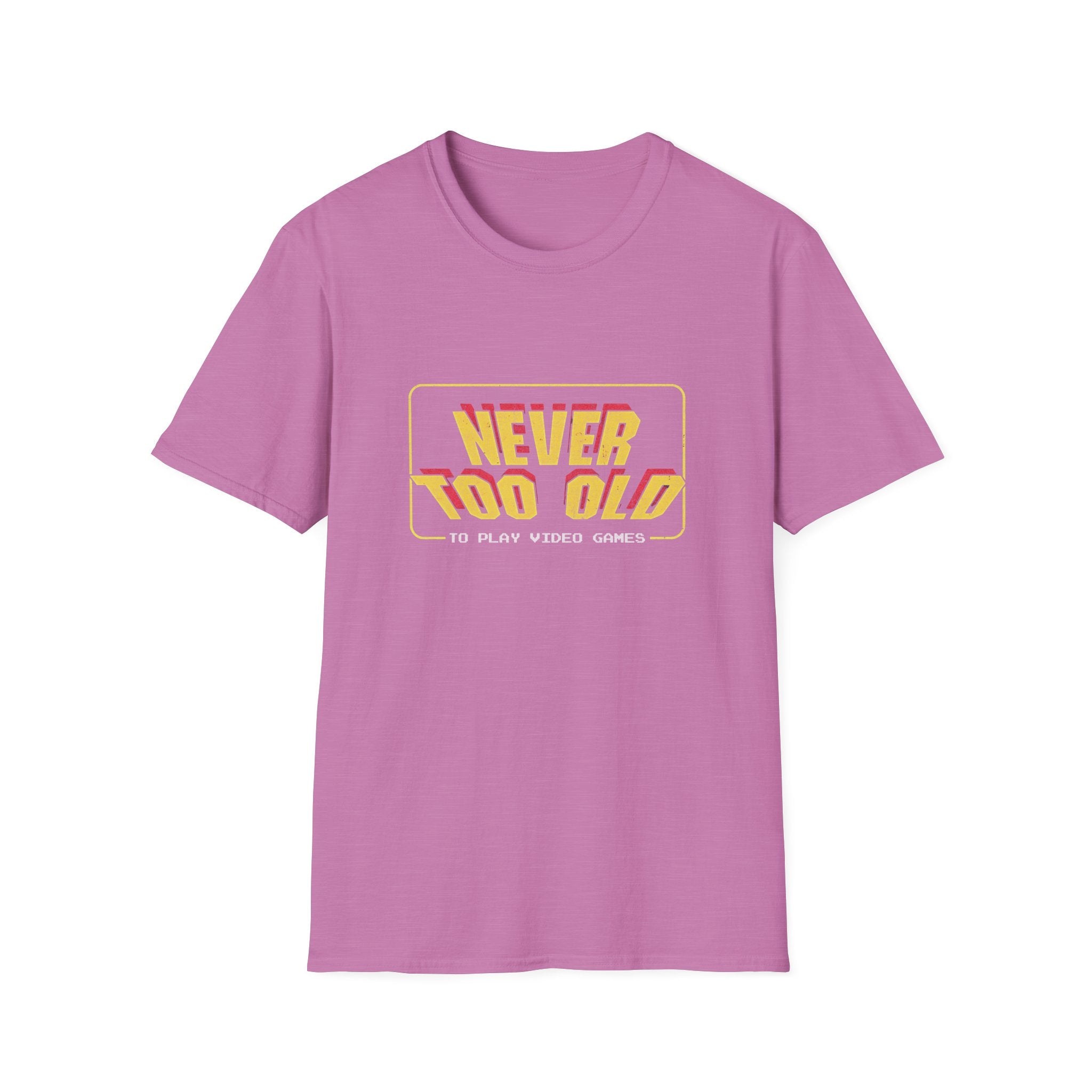Never Too Old to Play Video Games Funny Retro Gamer T-Shirt