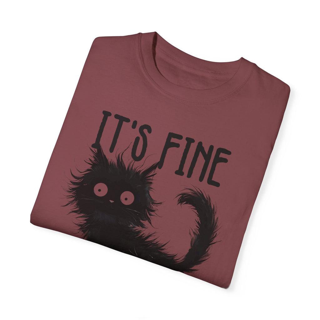 I’m Fine, It’s Fine, Everything Is Fine Funny Cat Kitten T-Shirt