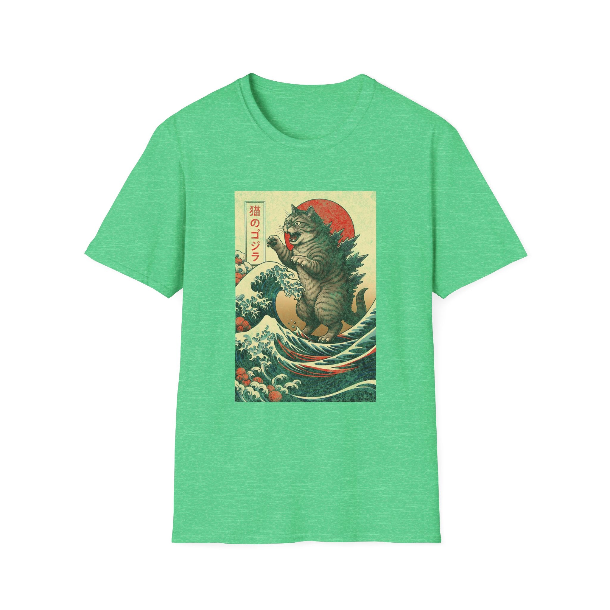 Japan Wave Landscape Catzilla Kaiju T-Shirt