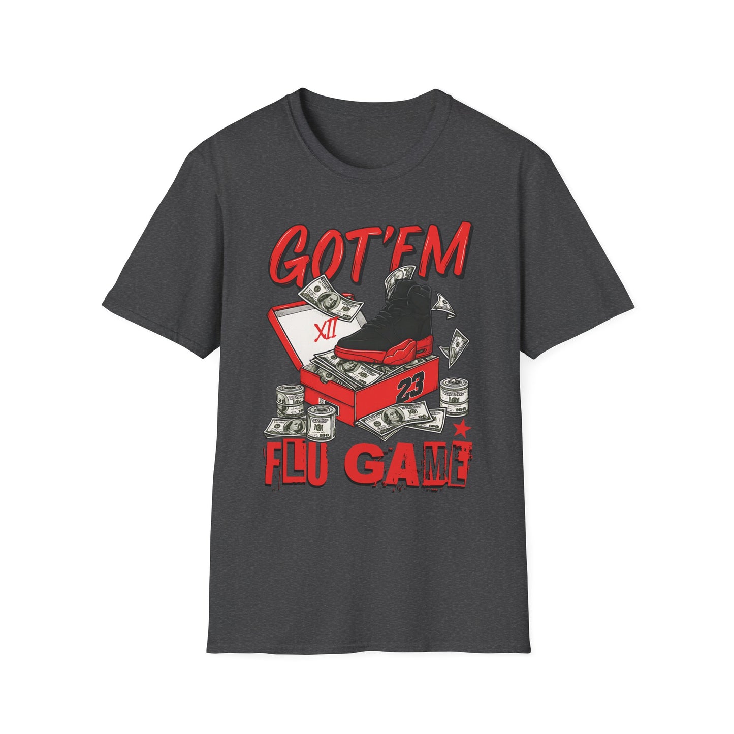 Streetwear Match Jordan 12 Retro Flu Game - XII Graffiti Sneakerhead T-Shirt