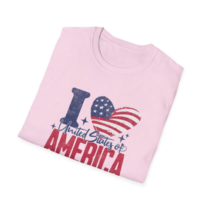 I Love United States of America 4th of July T-Shirt