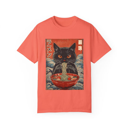 Japanese Cat Eating Ramen T-shirt