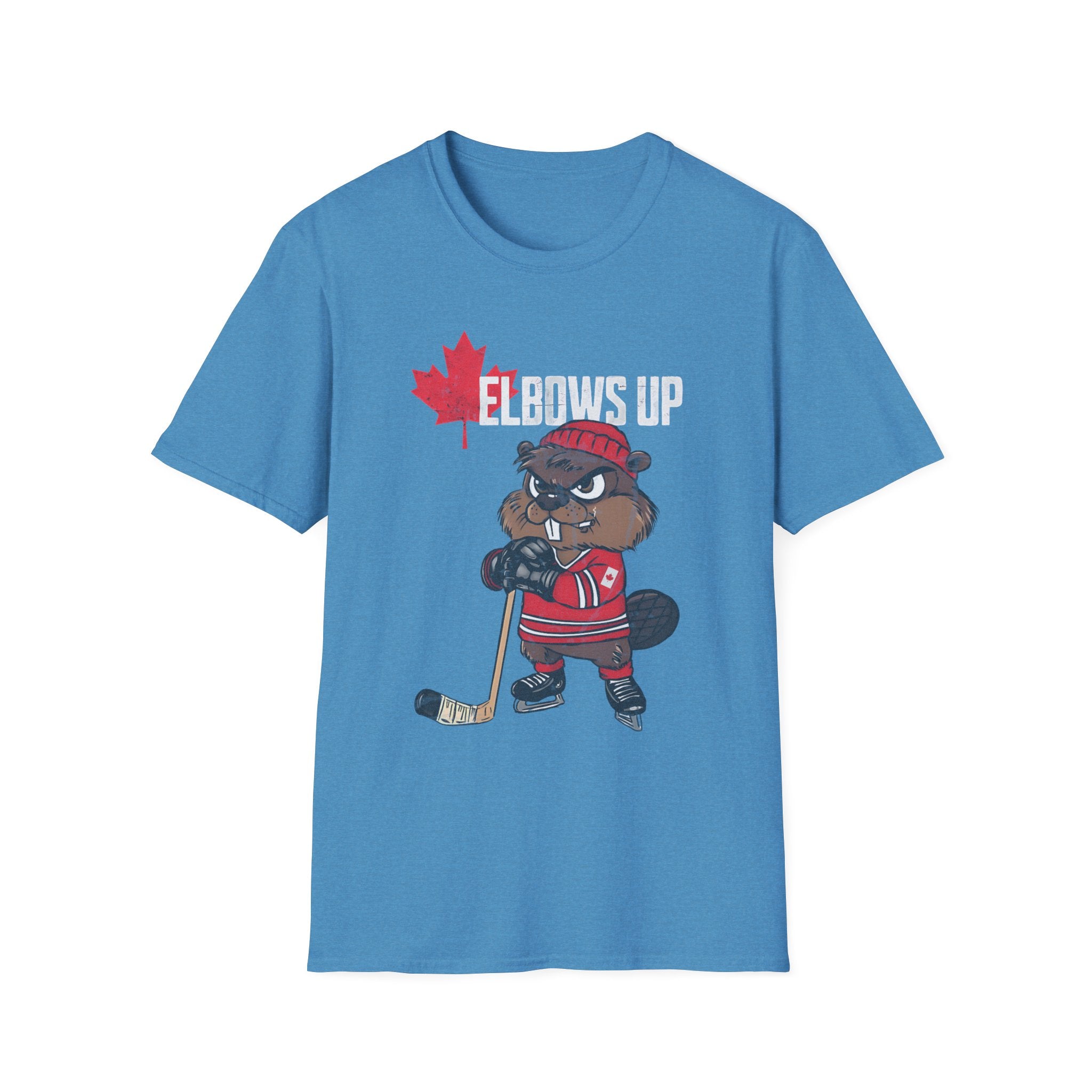 Beaver Hockey Elbows Up Canada Graphic Shirt