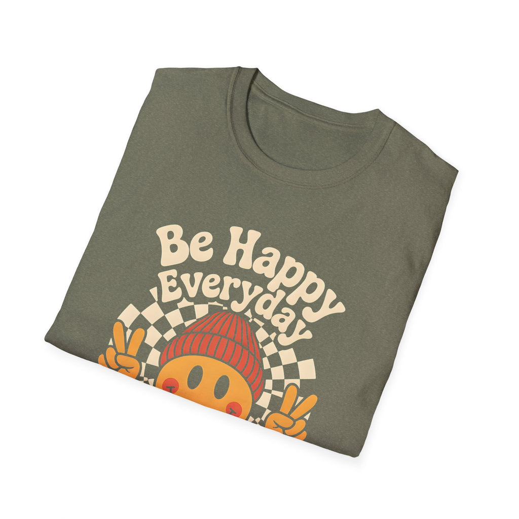 Be Happy Everyday Just Be Kind Cute Smiley Face T-Shirt