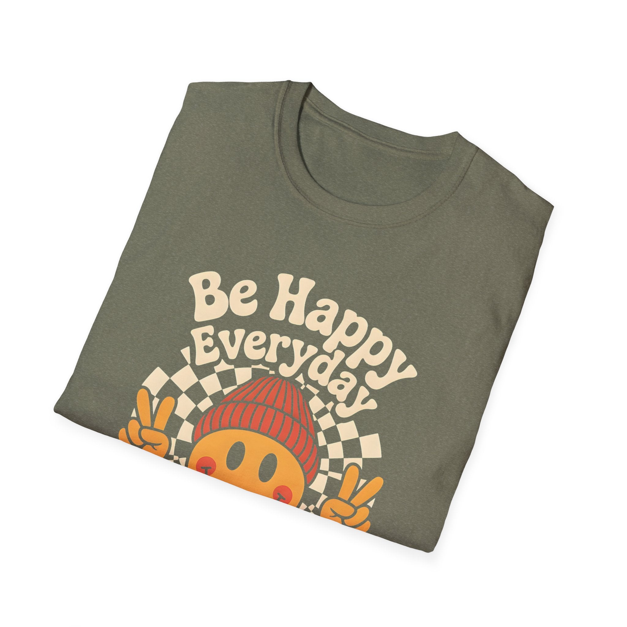 Be Happy Everyday Just Be Kind Cute Smiley Face T-Shirt