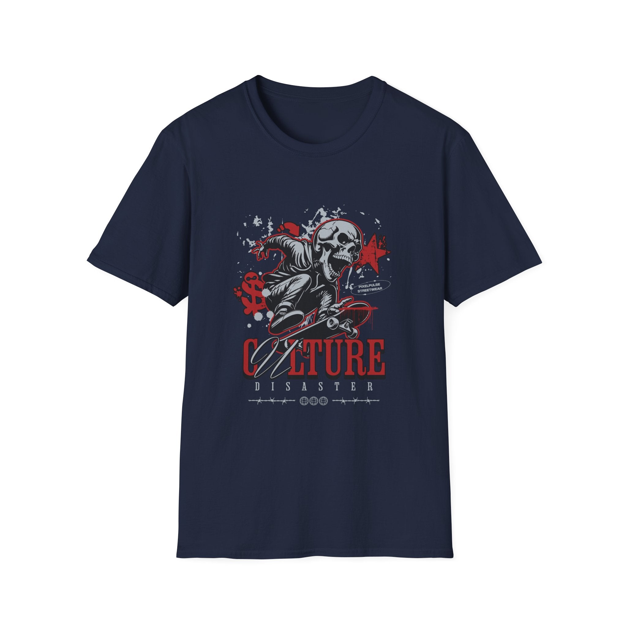 Culture is a Disaster Streetwear Funny Skull T-Shirt