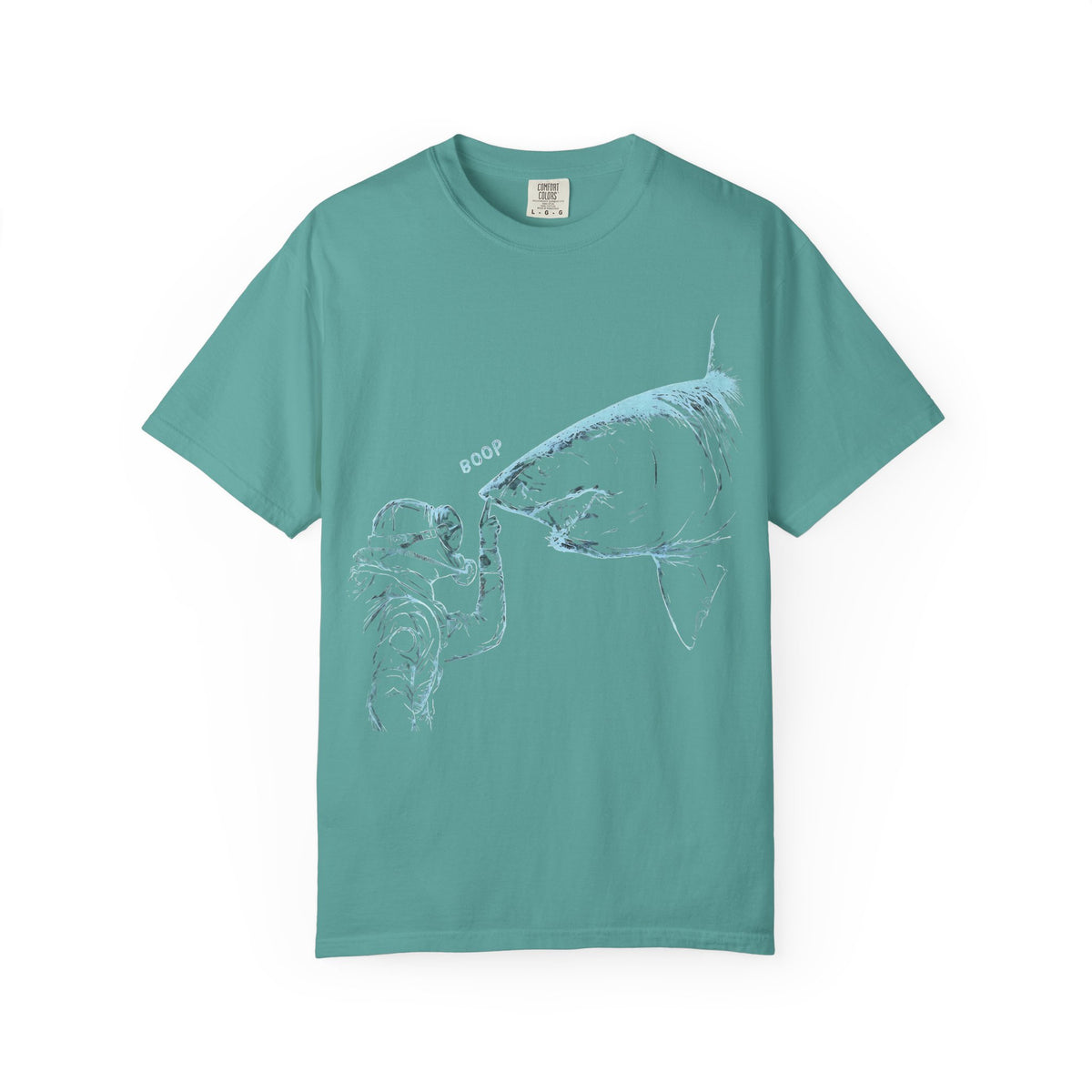 Shark nose boop tee, SCUBA diver Shark shirt, ocean diving gift, marine biology Gift, great white Shark tee | Comfort Colors® T-Shirt