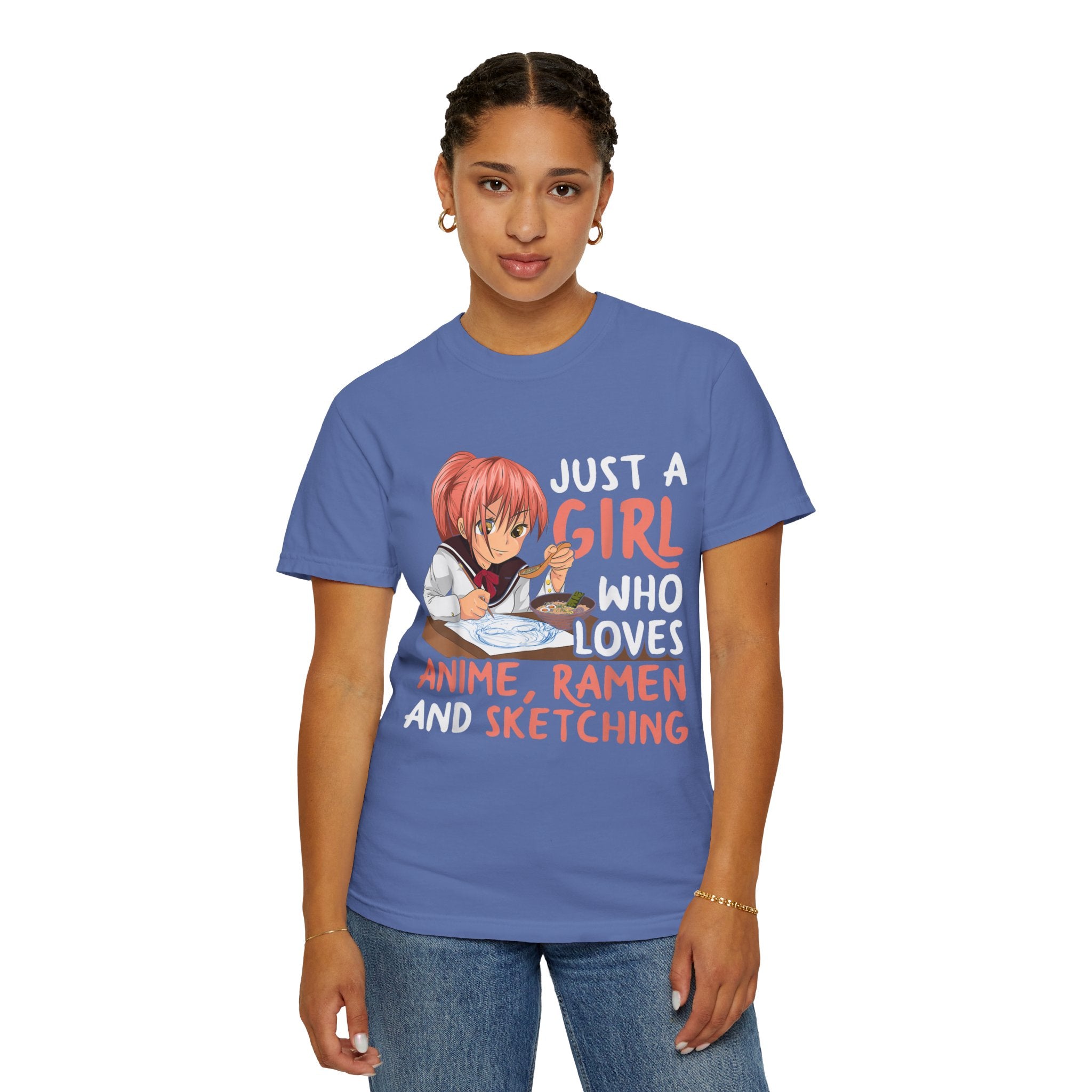Just a Girl Who Loves Anime, Ramen & Sketching  Anime T-shirt