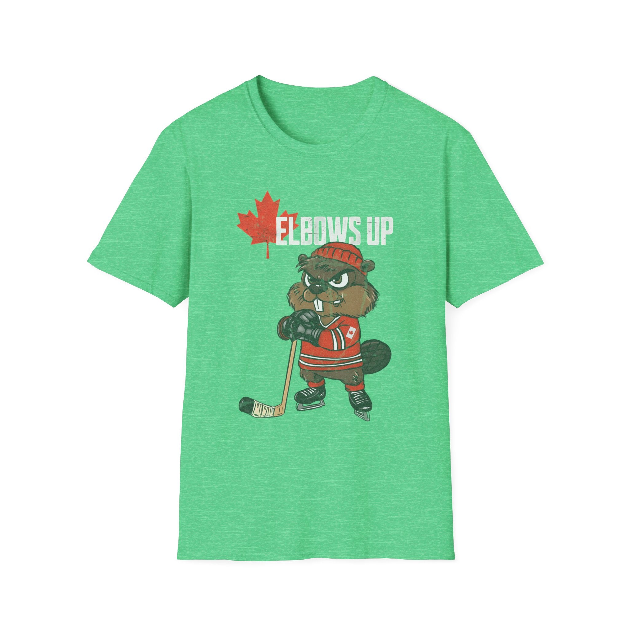 Beaver Hockey Elbows Up Canada Graphic Shirt