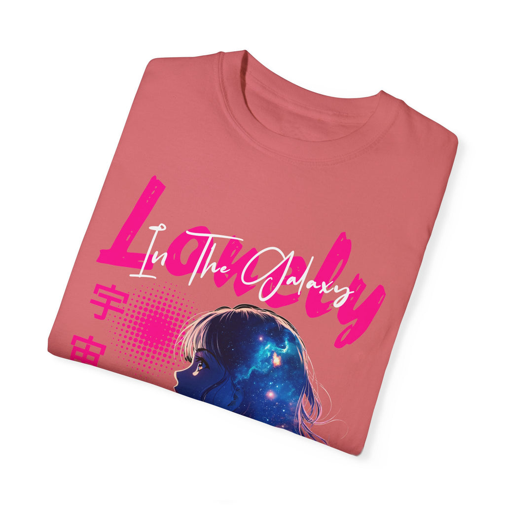 Lonely Space Galaxy Anime Girl T-shirt