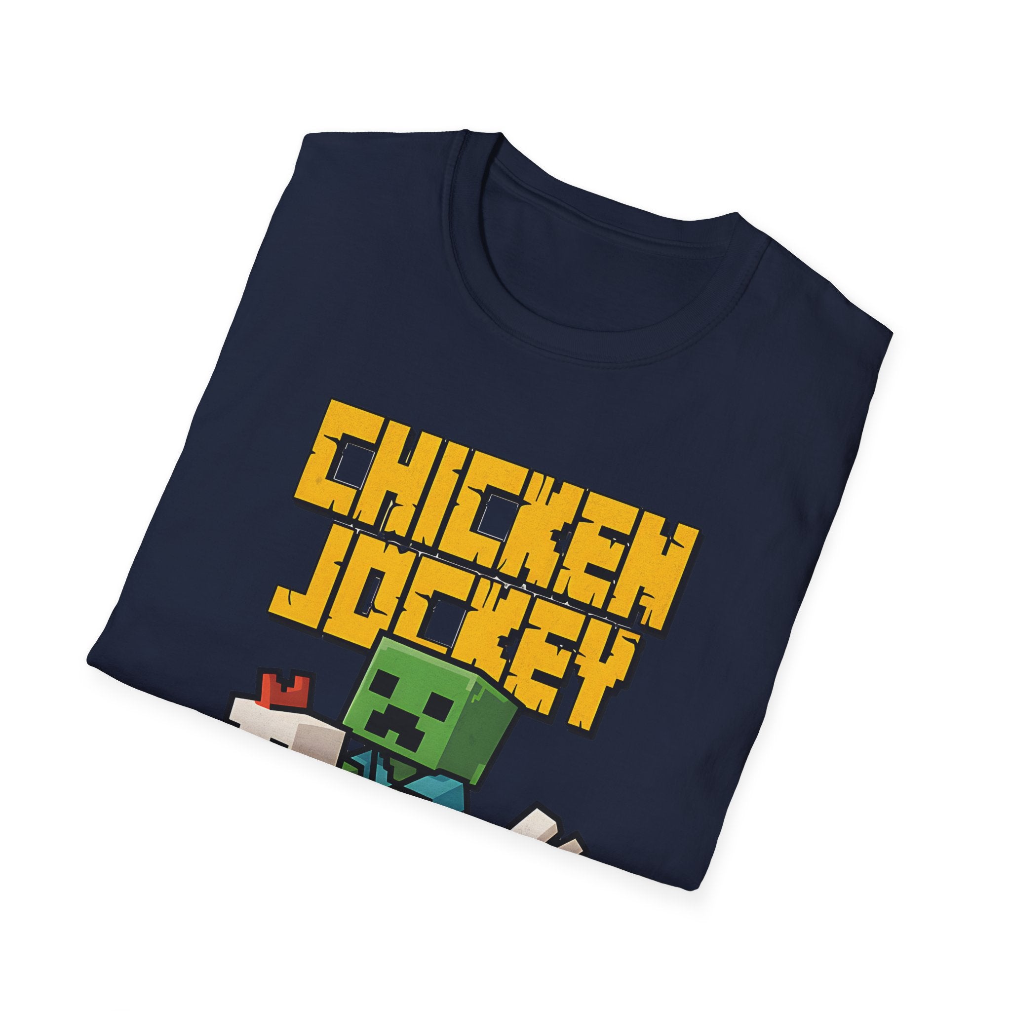 Retro Gamer Miner Chicken Jokey Funny Gaming T-Shirt