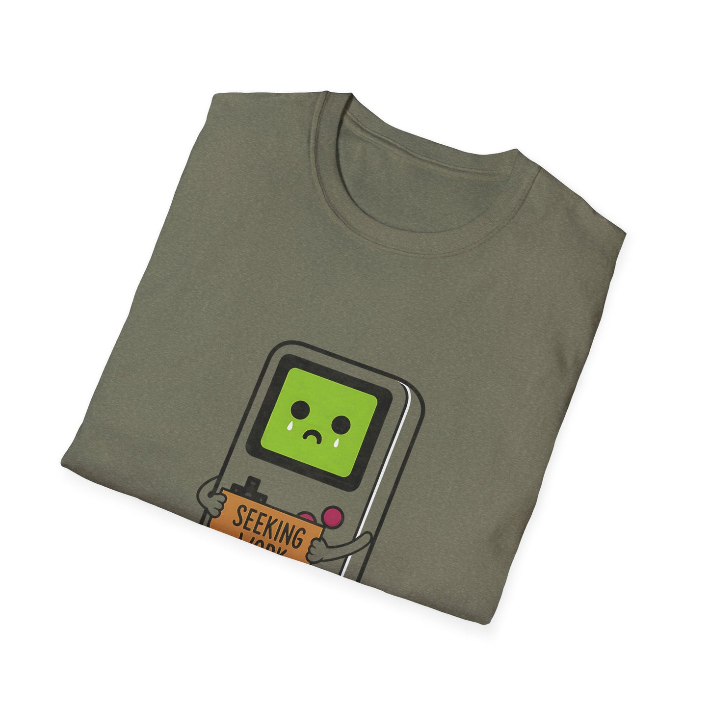 Seeking Work Funny Unemployed Retro Gamer T-Shirt