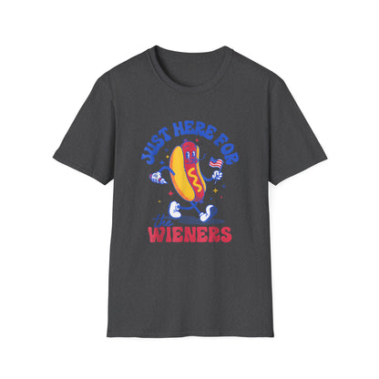 Hotdog 4th of July Just Here for the Weiners T-Shirt