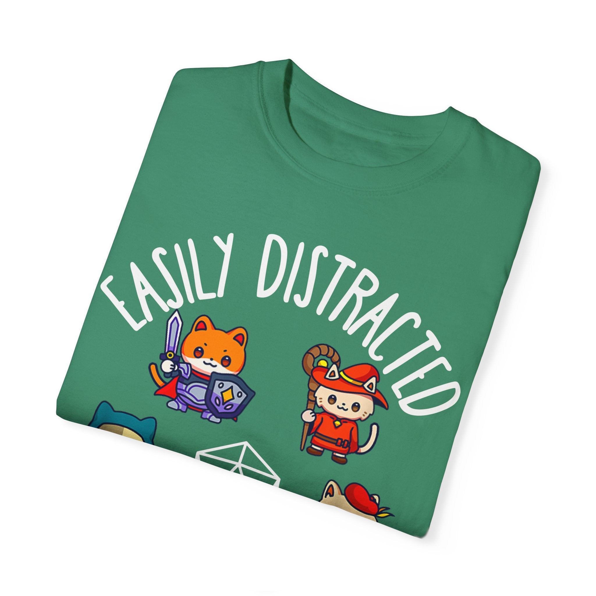 Easily Distracted by Cats and Side Quests T-shirt
