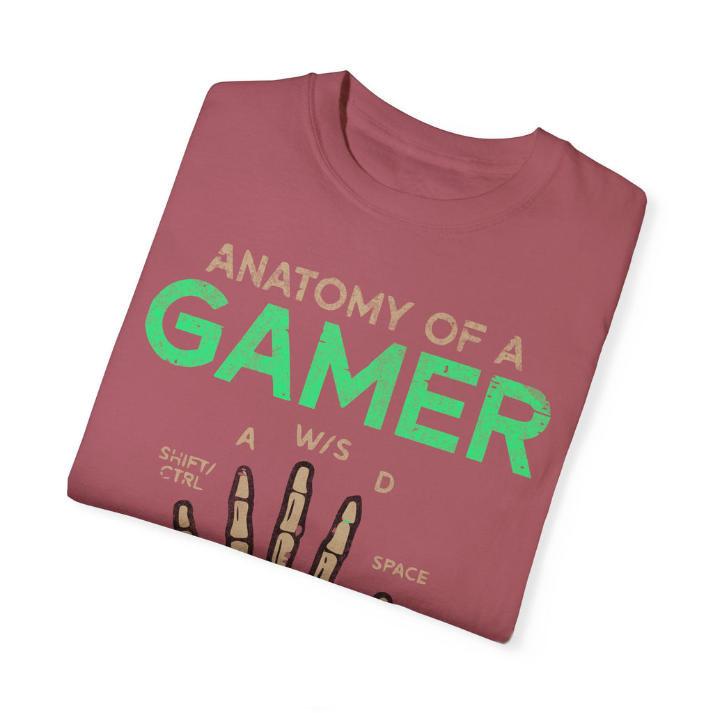 Anatomy of a Gamer – Skeleton Hand with Keyboard Gaming T-shirt