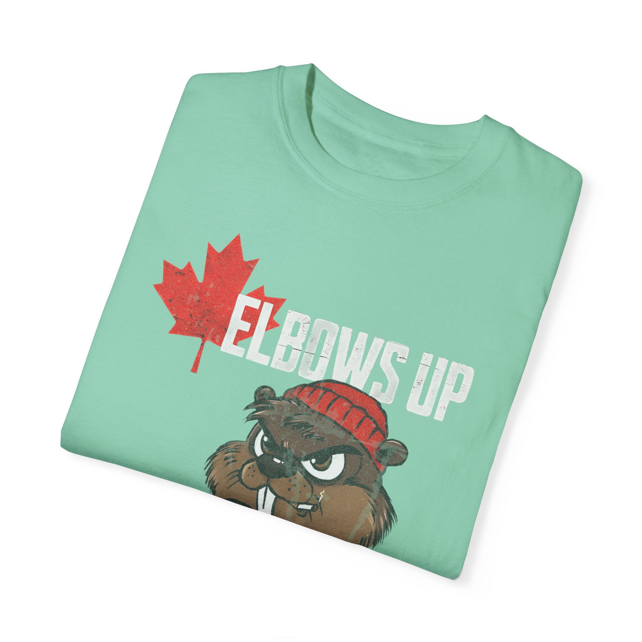 Elbows Up Canada Beaver Hockey Player T-shirt
