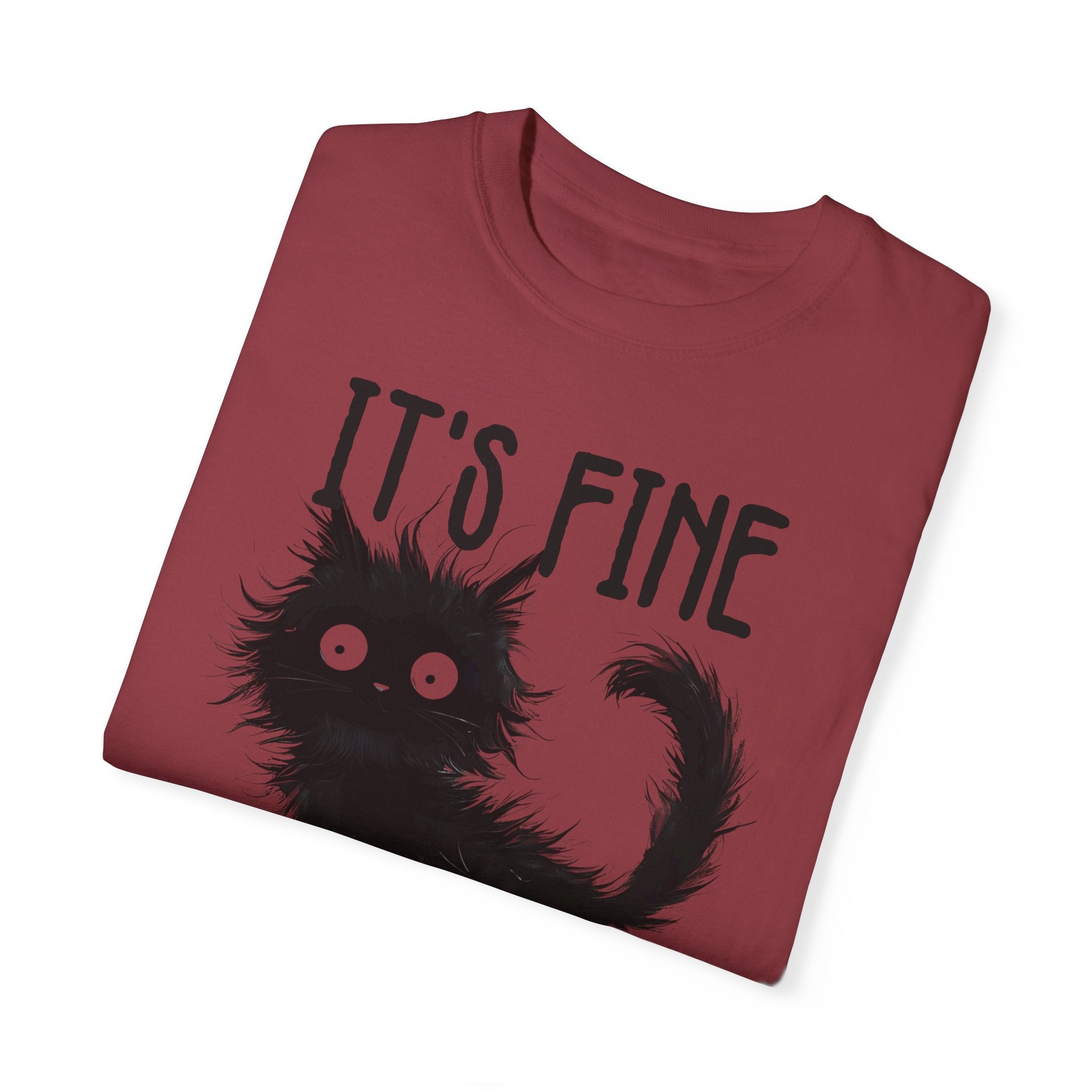 I’m Fine, It’s Fine, Everything Is Fine Funny Cat Kitten T-Shirt