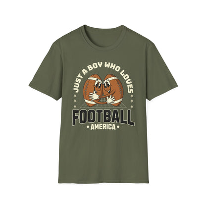 Just a Boy Who Loves Football Game Day T-Shirt