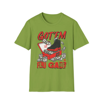 Streetwear Match Jordan 12 Retro Flu Game - XII Graffiti Sneakerhead T-Shirt