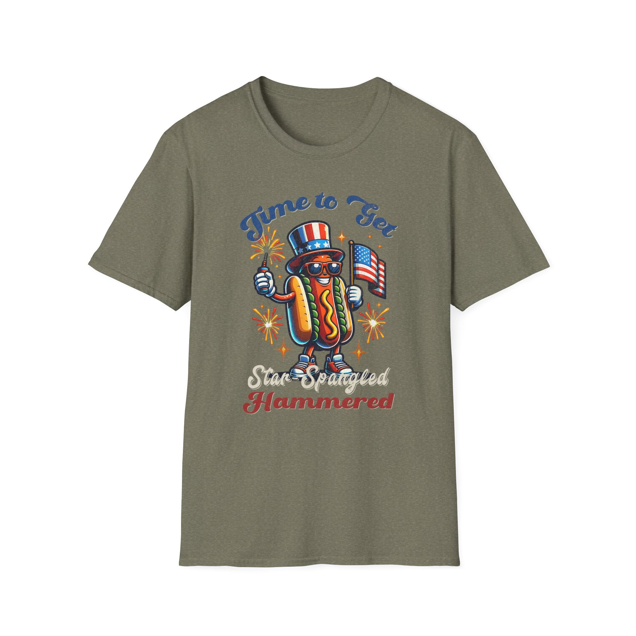 BBQ Hotdogs & Star-Spangled Shenanigans 4th of July T-shirt