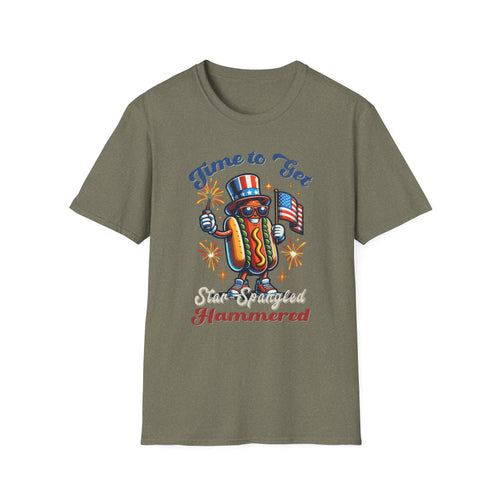 BBQ Hotdogs & Star-Spangled Shenanigans 4th of July T-shirt