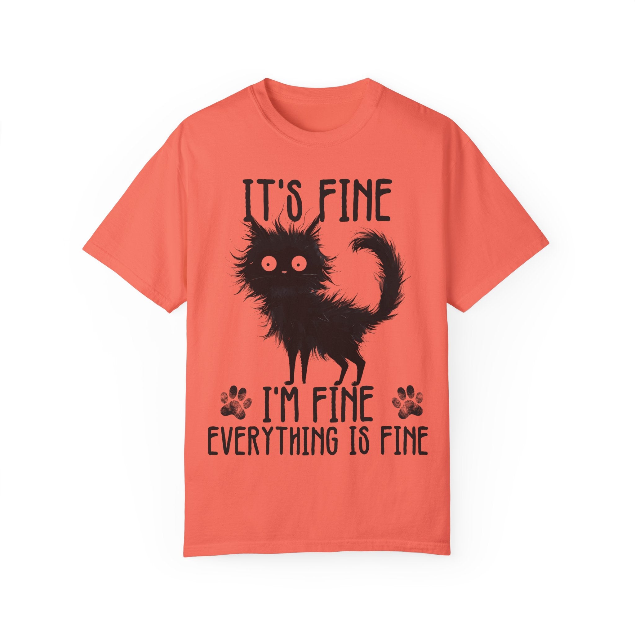 I’m Fine, It’s Fine, Everything Is Fine Funny Cat Kitten T-Shirt
