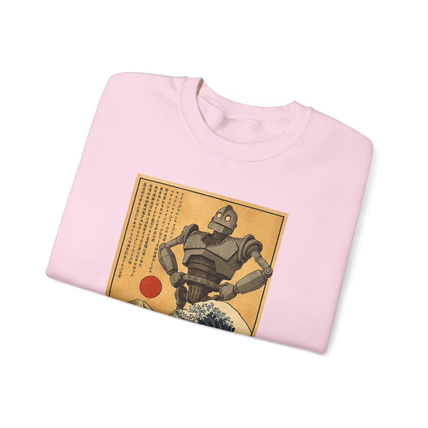 Mecha Shadows Over Fuji Retro Anime Sweatshirt