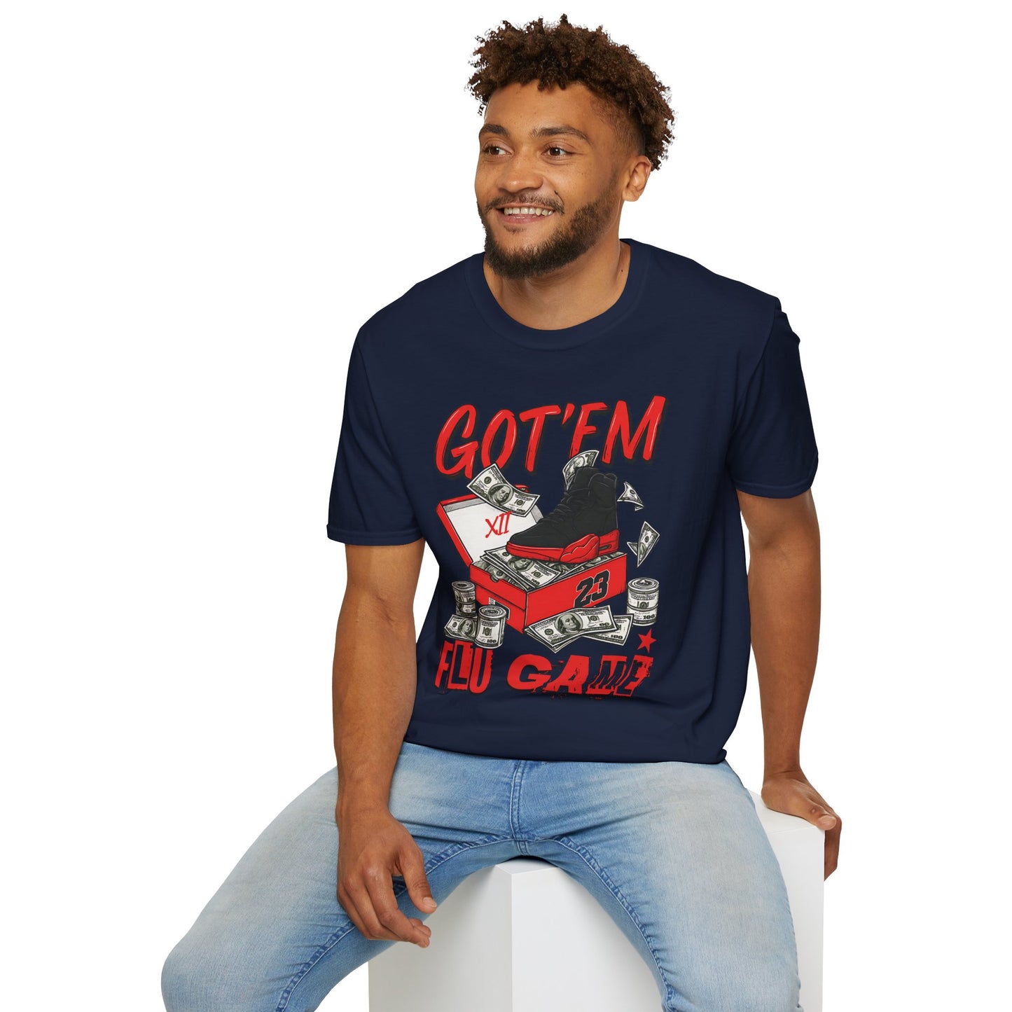 Streetwear Match Jordan 12 Retro Flu Game - XII Graffiti Sneakerhead T-Shirt