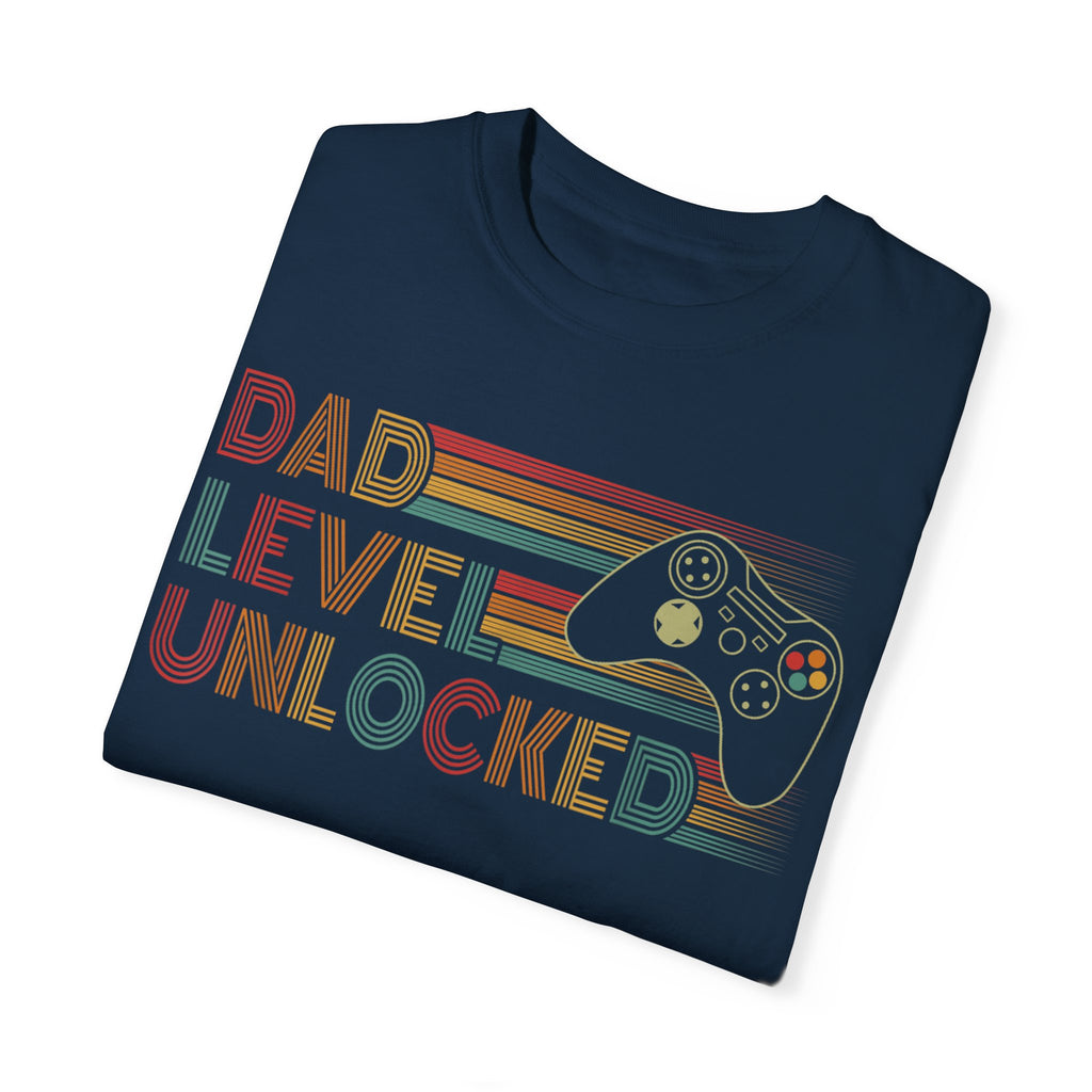 Dad Level Unlocked Retro Gaming Dad T-shirt