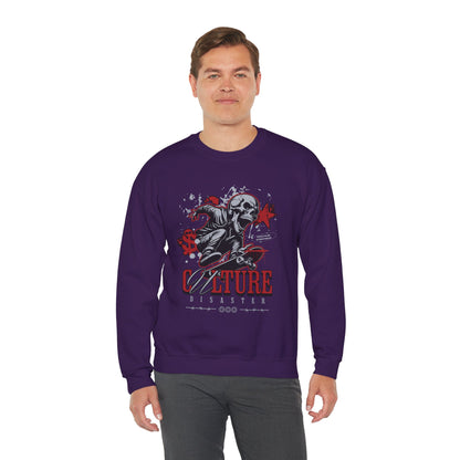 Funny Skull "Culture is a Disaster" Streetwear Sweatshirt