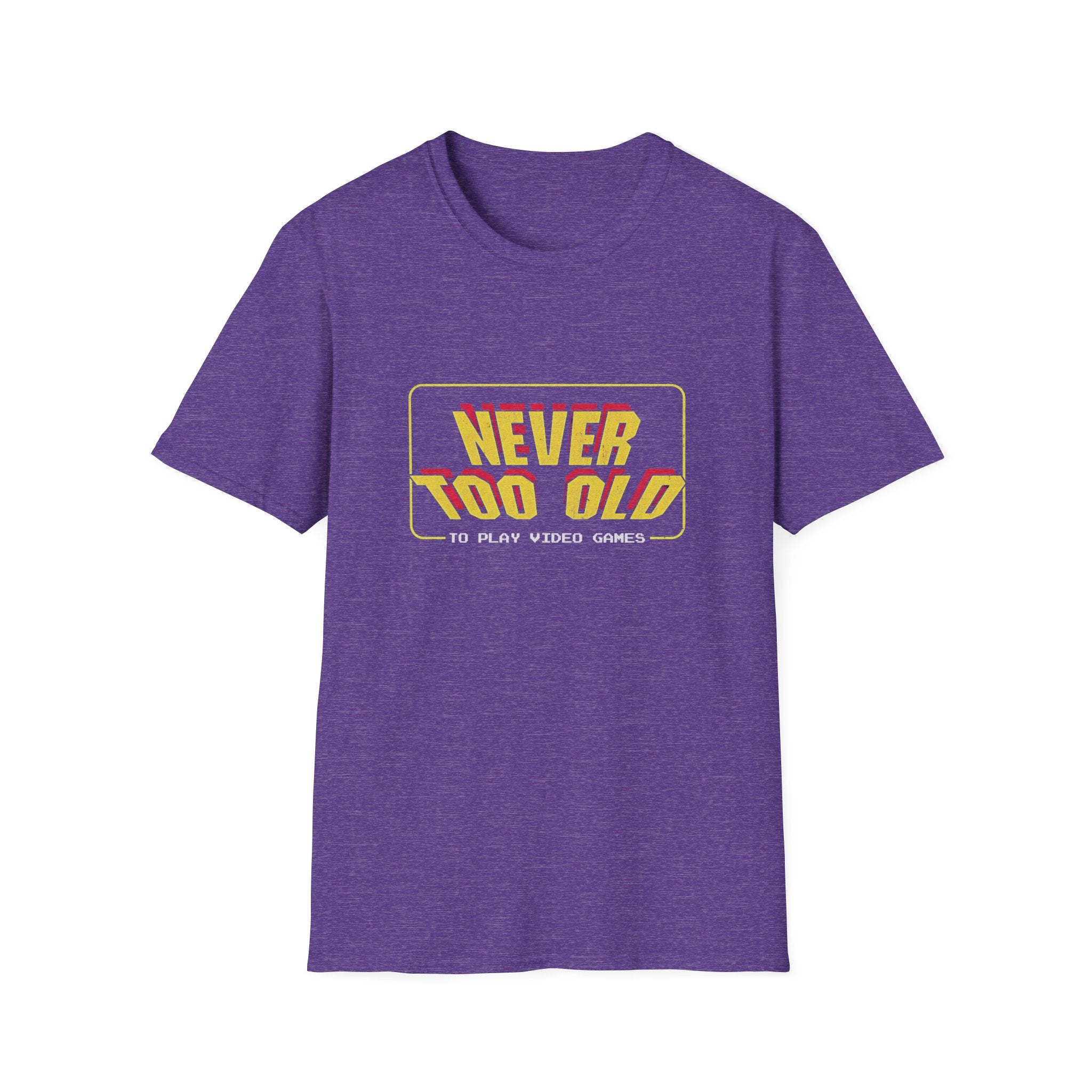 Never Too Old to Play Video Games Funny Retro Gamer T-Shirt