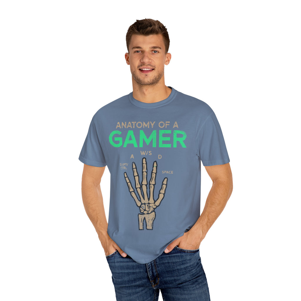 Anatomy of a Gamer – Skeleton Hand with Keyboard Gaming T-shirt
