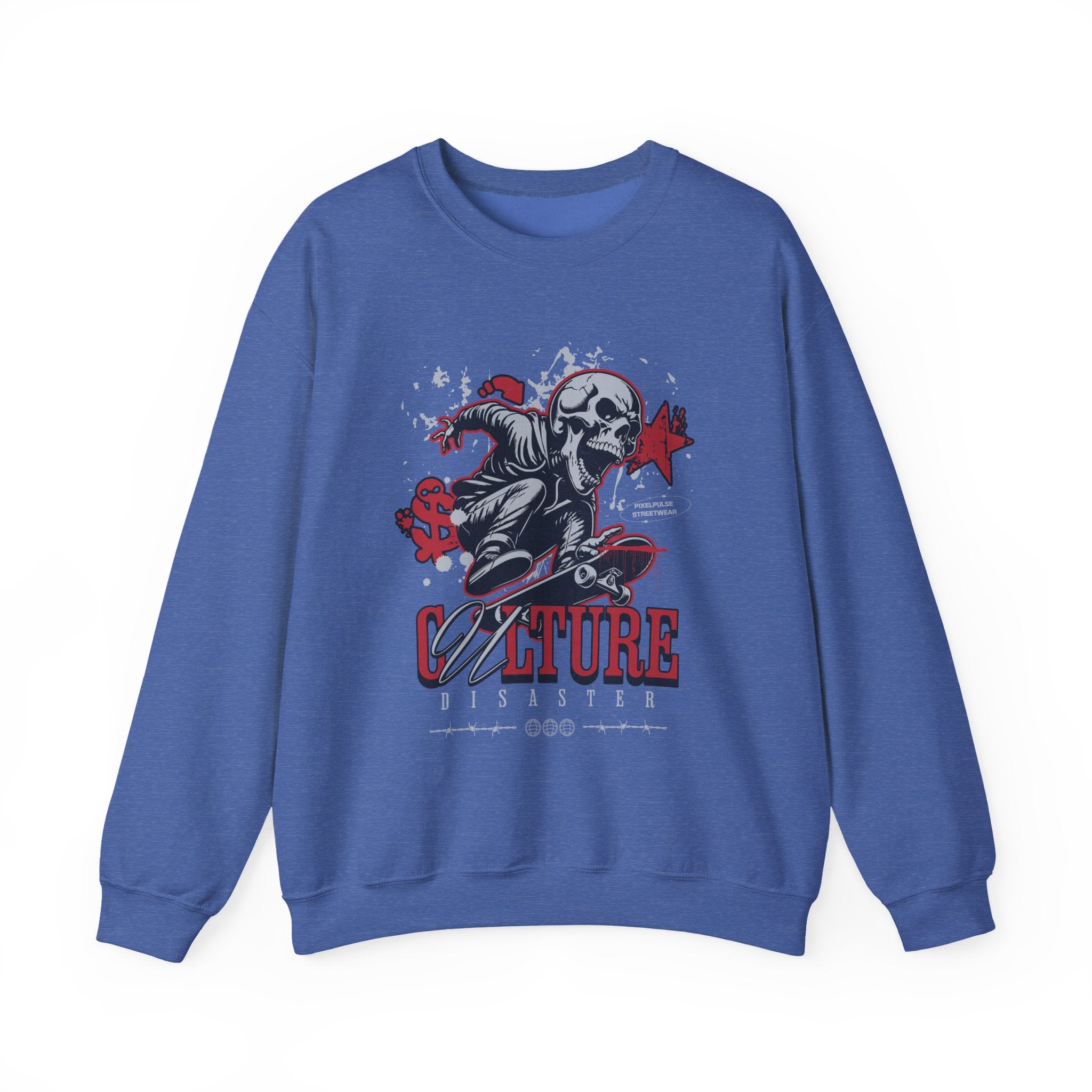 Funny Skull "Culture is a Disaster" Streetwear Sweatshirt