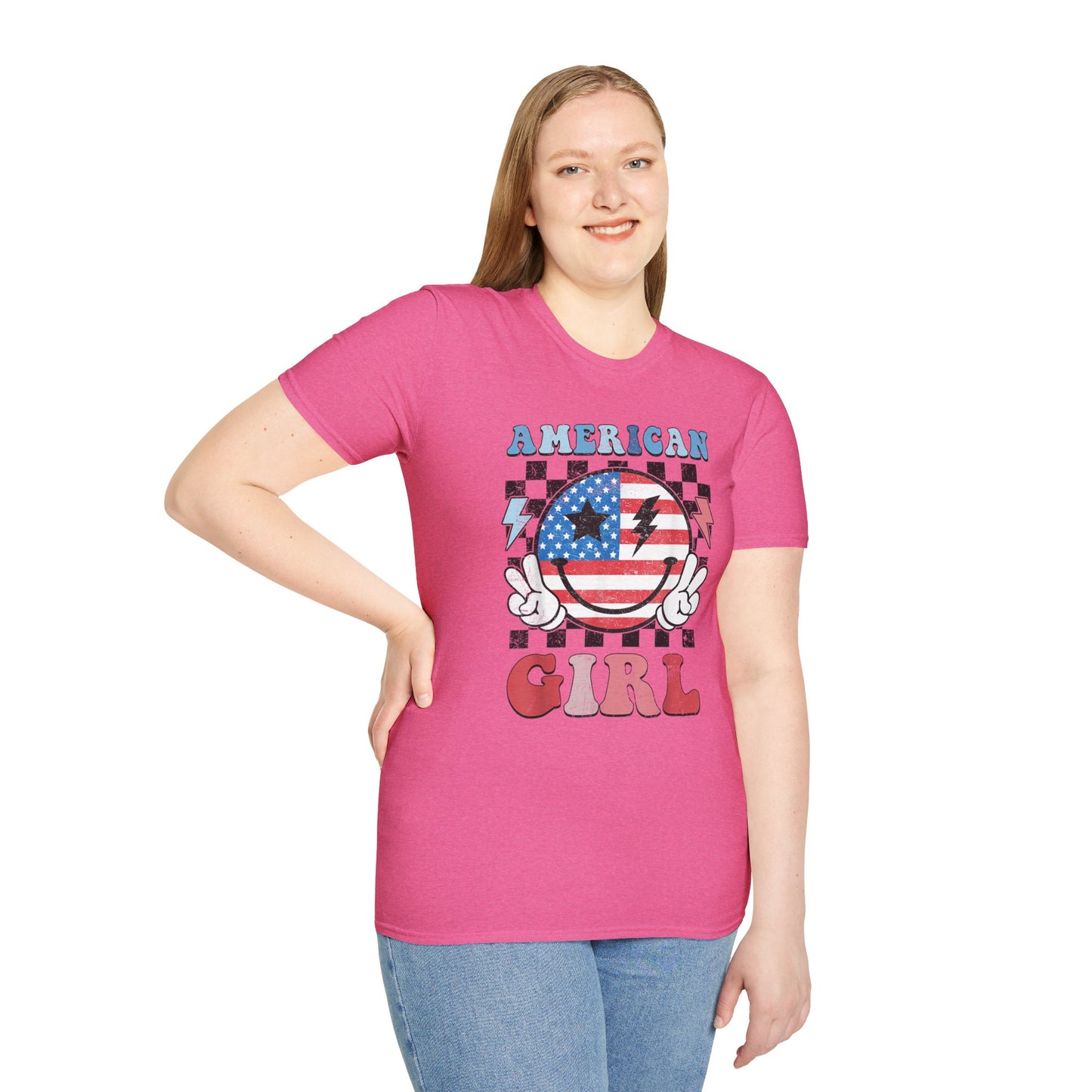 Vintage Peace Sign American Girl T-shirt
