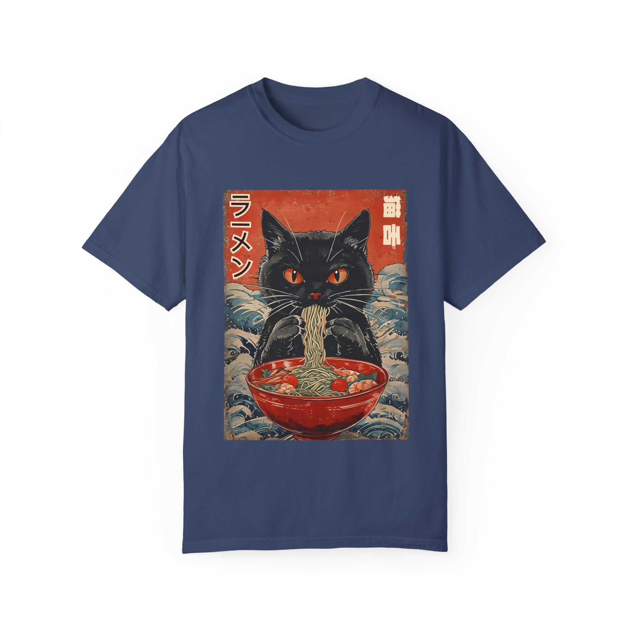 Japanese Cat Eating Ramen T-shirt