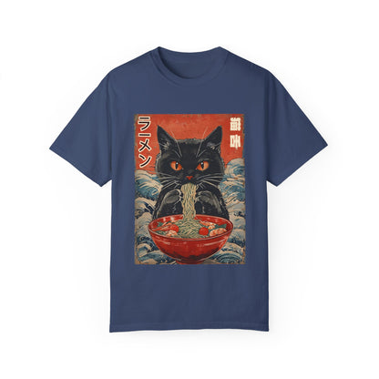 Japanese Cat Eating Ramen T-shirt