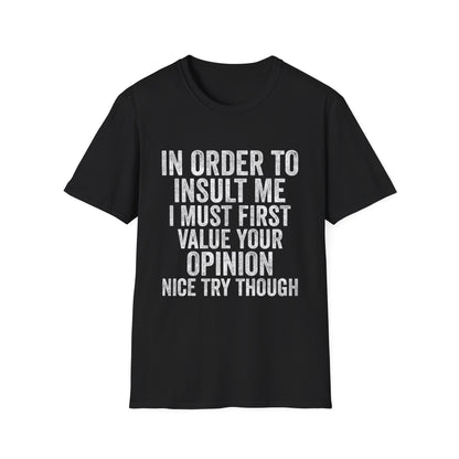Joke Sarcastic Tee Hilarious Adult Graphic T-shirts